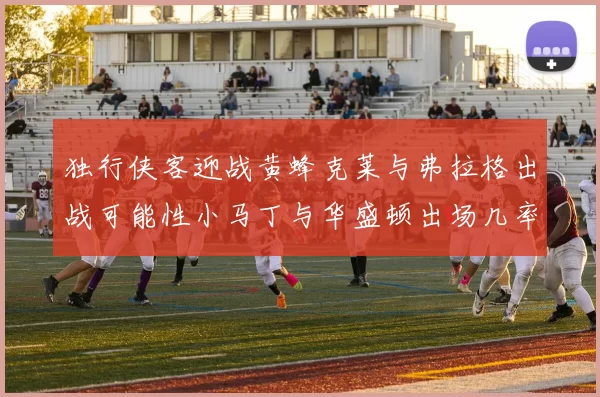 独行侠客迎战黄蜂克莱与弗拉格出战可能性小马丁与华盛顿出场几率高